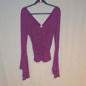 We The Free Magenta Long Sleeve Top